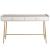 Allure Wood/Metal/Glass Vanity Desk w/2 Drawers