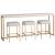 Love Joy Bliss Stone/Metal Console Table w/3 Stools