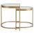 Editorial 2-Piece Glass/Metal End Table