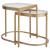 Editorial 2-Piece Glass/Metal End Table