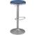 Brody Velvet Adjustable Swivel Stool with Brushed Chrome Base