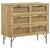 Zamora 3-drawer Wood/Cane Accent Cabinet