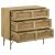Zamora 3-drawer Wood/Cane Accent Cabinet