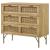 Zamora 3-drawer Wood/Cane Accent Cabinet