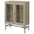 Bonilla 2-door Wood Veneer Accent Cabinet with Glass Shelves