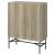 Bonilla 2-door Wood Veneer Accent Cabinet with Glass Shelves