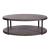 Modern View Oval MDF/Metal Cocktail Table