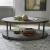 Modern View Oval MDF/Metal Cocktail Table