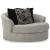 Megginson Polyester Oversized Round Swivel Chair