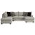 Megginson 2-Piece Polyester Sectional w/RAF Sofa Chaise