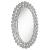 Colleen Oval Wall Mirror with Faux Crystal Blossoms