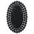 Colleen Oval Wall Mirror with Faux Crystal Blossoms