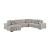 Raife U-Shaped Chenille 4-Piece Sectional
