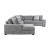 Raife U-Shaped Chenille 4-Piece Sectional with Left Chaise