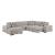 Raife U-Shaped Chenille 4-Piece Sectional with Left Chaise