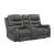 Oberon Microfiber Double Reclining Loveseat with Center Console