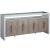 Porter Wood Glass Top Sideboard w/4 Doors