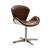 Brancaster 96554 Top Grain Leather Swivel Bar Chair