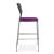 Wait High Armless Chair, Plastic Back, Upholstered Seat, 4-leg Base