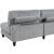 Robstown L-Shaped Corduroy 4‑Piece Modular Sectional