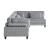 Robstown L-Shaped Corduroy 4‑Piece Modular Sectional