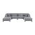 Robstown U-Shaped Corduroy 6‑Piece Modular Sectional with Ottomans