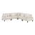 Robstown L-Shaped Microfiber 5‑Piece Modular Sectional