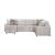 Myrtle U-Shape Chenille 3‑Piece Sectional with Pull‑out Bed & Hidden Storage