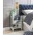 Filip 97030 Mirrored/Faux Agate Stone Knob Accent Table/Nightstand