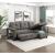 Robinson Boucle Sectional Sofa with Reversible Chaise, Pull‑out Bed, Shelves & Charging Ports
