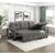 Robinson Boucle Sectional Sofa with Reversible Chaise, Pull‑out Bed, Shelves & Charging Ports