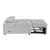 Desmond Polyester Convertible Armless 2‑Seater with Pull‑out Bed & Charging Ports
