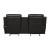Marille Leatherette Double Glider Reclining Loveseat
