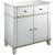Osma 97432 Mirrored/Gold Cabinet/Console Table
