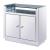 Nysa 97577 Mirrored/Faux Crystals Cabinet/Console Table