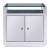 Nysa 97577 Mirrored/Faux Crystals Cabinet/Console Table