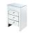 Nysa 97655 Mirrored/Faux Crystals Accent Table/Nightstand w/ LED