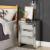 Lavina 97661 Mirrored/Faux Diamonds Accent Table/Nightstand
