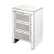 Lavina 97661 Mirrored/Faux Diamonds Accent Table/Nightstand