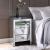 Malish 97685 Mirrored Accent Table/Nightstand w/LED