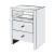 Malish 97685 Mirrored Accent Table/Nightstand w/LED