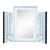 Nysa 97732 Mirrored/Faux Crystals Tri-fold Mirror w/ LED Light
