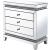 Lotus 97811 Mirrored/Faux Crystals Cabinet/Console Table