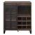 Treju Wood Veneer/Metal/Glass Wine Cabinet