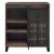 Treju Wood Veneer/Metal/Glass Wine Cabinet
