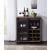 Treju Wood Veneer/Metal/Glass Wine Cabinet