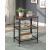 Taurus Wood Veneer/Metal Rectangular Accent Table, Composition 1