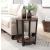 Taurus Wood Veneer/Metal Round Accent Table