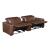 Sutton Leather Power Double Reclining Modular Loveseat with Console & Power Headrests