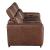 Sutton Leather Power Double Reclining Modular Loveseat with Console & Power Headrests